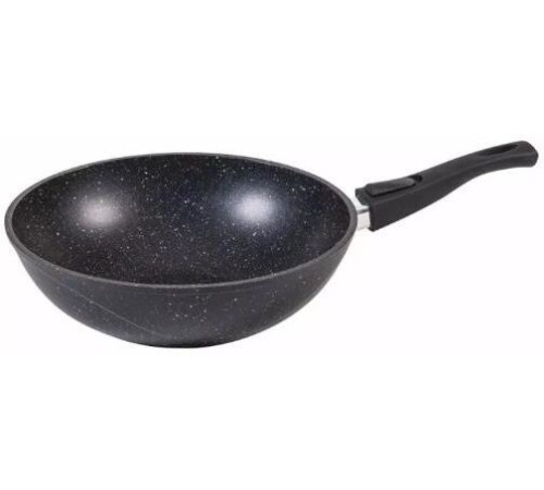 МЕЧТА 078802 Гранит black WOK 28 см съемная ручка