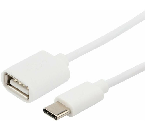 REXANT Кабель USB OTG Type-C – гн. USB-А, 2,4A, 0,15м, ПВХ, белый