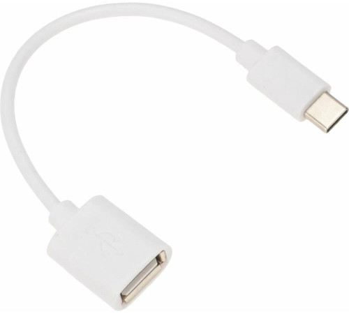 REXANT Кабель USB OTG Type-C – гн. USB-А, 2,4A, 0,15м, ПВХ, белый