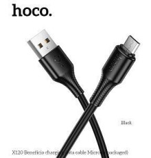 HOCO (6942007658881) X120m для micro USB , 1 м, Black