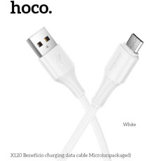 HOCO (6942007658898) X120m для micro USB , 1 м, White