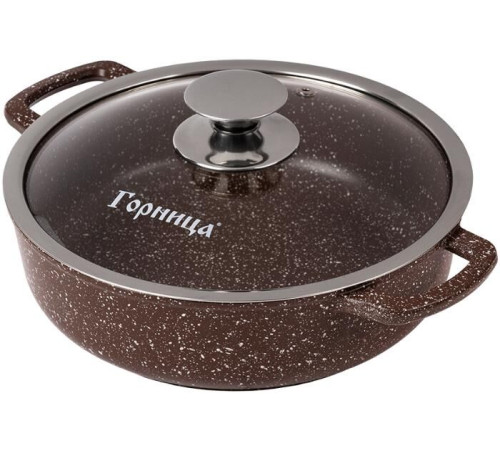 ГОРНИЦА Ж2411аш а/пр литая 24/7см стекл/кр Шоколад