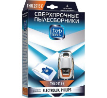 TOP HOUSE THN 2515 Е Сверхпрочные нетканые пылесборники с антибактериальной обработкой, 4 шт (392463)