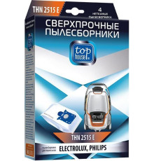 TOP HOUSE THN 2515 Е Сверхпрочные нетканые пылесборники с антибактериальной обработкой, 4 шт (392463)