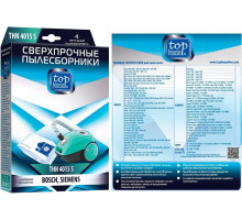 TOP HOUSE THN 4015 S Сверхпрочные нетканые пылесборники с антибактериальной обработкой, 4 шт (392470)