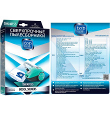 TOP HOUSE THN 4015 S Сверхпрочные нетканые пылесборники с антибактериальной обработкой, 4 шт (392470)