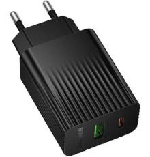 BOROFONE (6941991122897) BAS76Aia 1USB+1Type-C 3.0A PD30W+QC3.0 Black