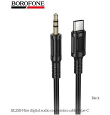 BOROFONE (6941991124778) BL25B AUX 3.5mm Type-C , 1.0м Black