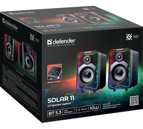Акустика DEFENDER (65811) Solar 11 , черный