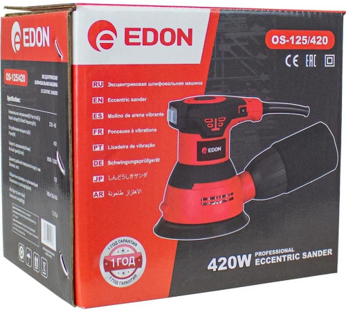 EDON OS-125/420 черный/красный 19363 420Вт, 125мм