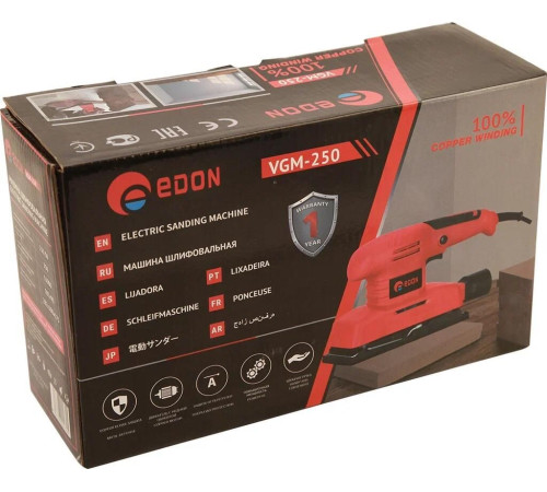 EDON VGM-250 красный/черный 15038 250Вт, 187х90мм