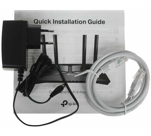 TP-LINK Wi-Fi роутер Archer AX23, Wi-Fi 6, AX1800, 2.4/5ГГц, 4 LAN, черный