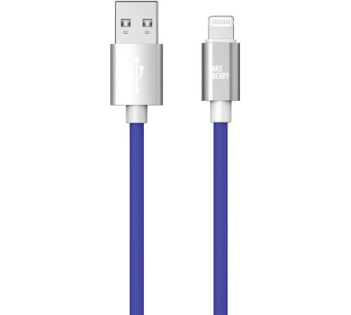 AKSBERRY (6900327670013) X165 Liquid silicone USB A -Lightning, синий