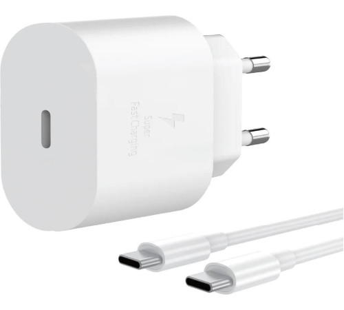 AKSBERRY (6900328420013) T25 25W PD + кабель Type-C, белый