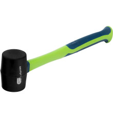 Киянка СИБРТЕХ Киянка резиновая, 450 г, черная резина, фибергласовая рукоятка 11164
