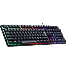 Клавиатура DEFENDER (45186) Arx GK-196L RU,черн/проз,радуж