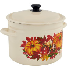 Кастрюля КМЗ 41804-162/6 эмал цил 5,0л с рис