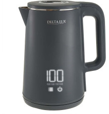 Чайник электрический DELTA LUX DE-1023 gray (1,8л. металл/пластик)