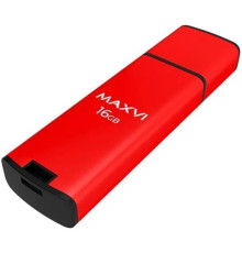 MAXVI MP2 16GB red, монолит с колпачком, ABS пластик + металл, USB 2.0
