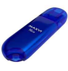 MAXVI P1 16GB blue, монолит с колпачком, ABS пластик, USB 2.0