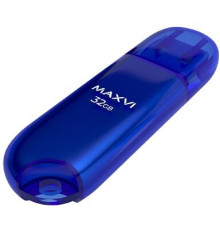 MAXVI P1 32GB blue, монолит с колпачком, ABS пластик, USB 2.0