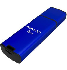 MAXVI MP2 8GB blue, монолит с колпачком, ABS пластик + металл, USB 2.0