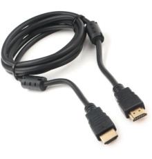 Кабель CABLEXPERT (19443) CCF2-HDMI4-6, 19M/19M, v2.0, медь, двойной экран, позол.контакты, 2 фер.кольца, 1.8м, черный, пакет